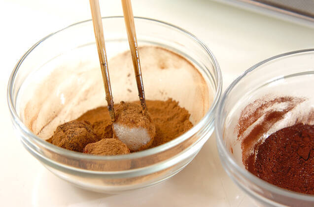 2種類の白玉揚げボールの作り方の手順4