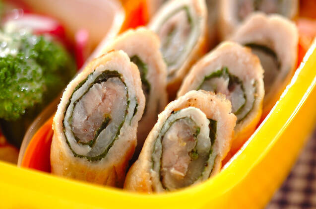 豚肉の大葉巻き