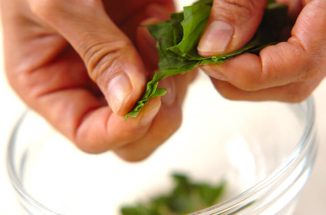 バジルドレッシングサラダの作り方の手順4