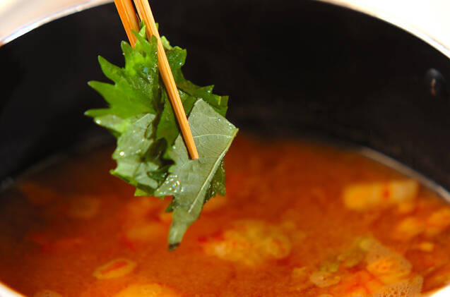 納豆とキムチのピリ辛汁の作り方の手順4