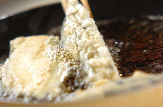 ナスのエビはさみ揚げの作り方の手順6