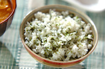 アオサとジャコの混ぜご飯