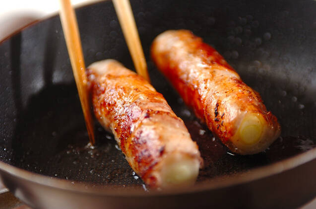 白ネギの豚肉巻きの作り方の手順2