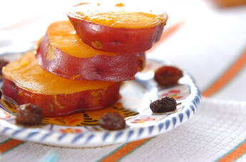 サツマイモのレーズン煮