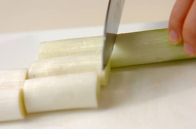 ネギの天ぷらの作り方の手順1