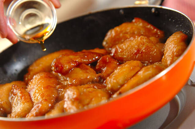揚げ手羽の甘辛煮の作り方の手順5