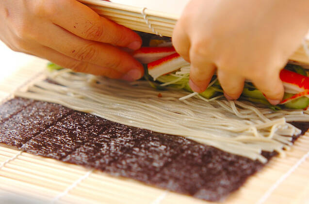 そば巻きの作り方の手順8