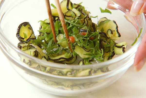 ナスの梅和えの作り方の手順4