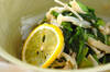 菊菜とエノキのお浸しの作り方の手順