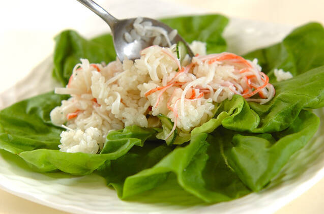 カニカマサラダご飯の作り方の手順3