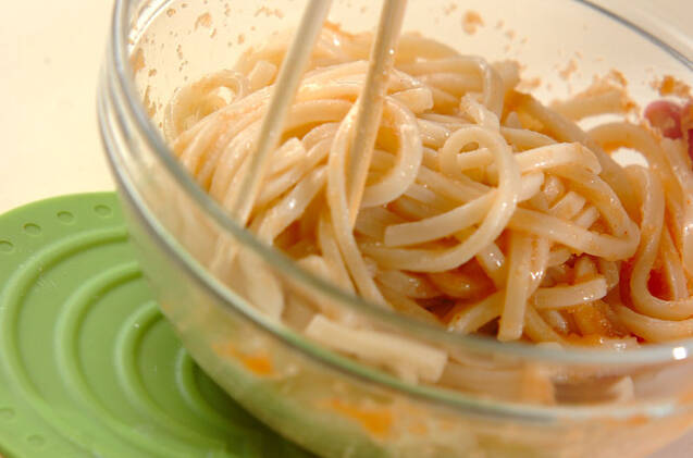 ユズ明太うどんの作り方の手順2