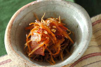 ベーコンとゴボウのきんぴら