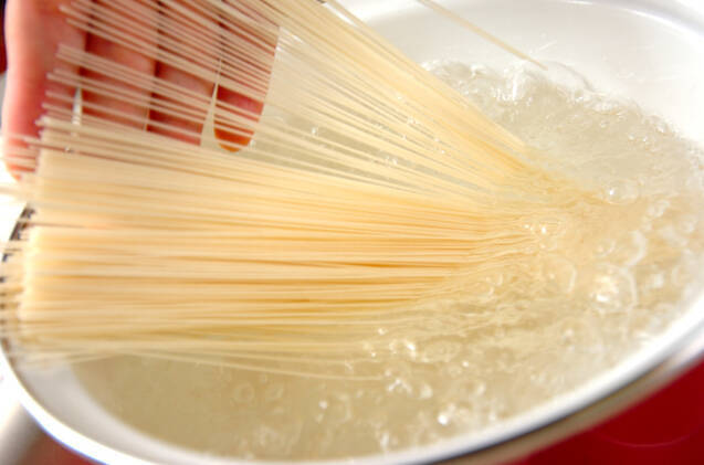 素麺サラダの作り方の手順1