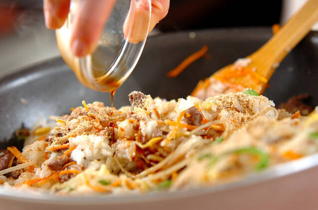焼き肉チャーハンの作り方の手順6