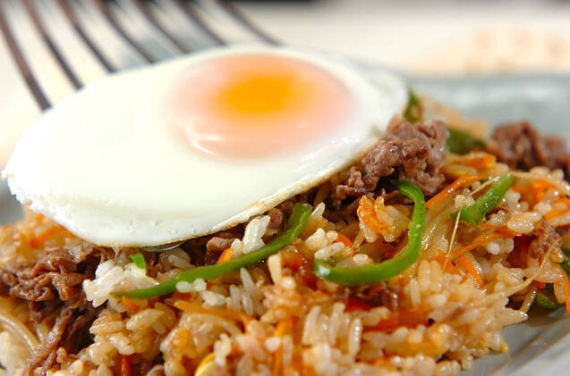 焼き肉チャーハンの作り方の手順7