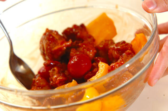 5分で完成！残り物唐揚げで簡単酢鶏の作り方の手順5