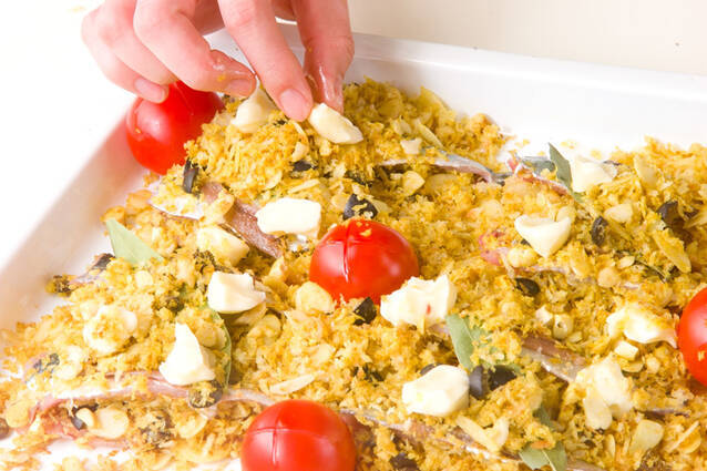 イワシのパン粉焼きの作り方の手順9