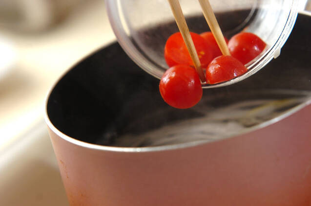ワカメとプチトマトのスープの作り方の手順5