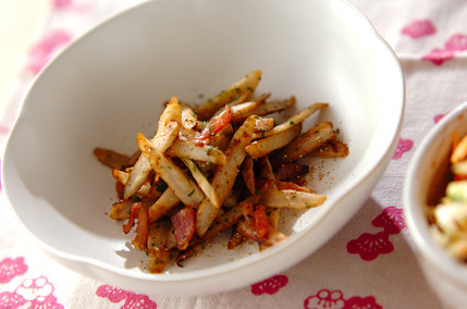 ゴボウのペッパー炒め