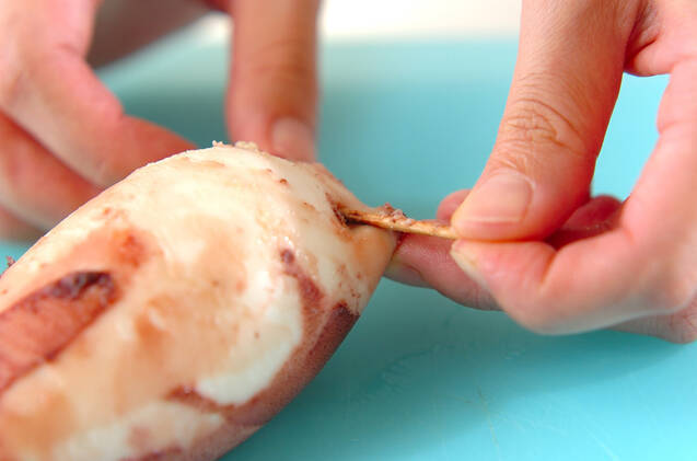 イカのハンペン詰め煮の作り方の手順7