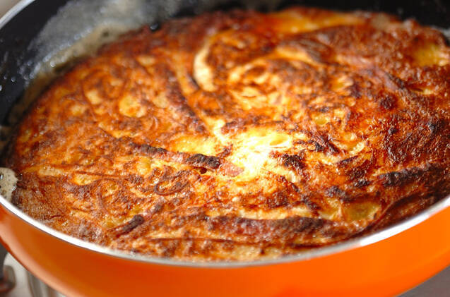 パスタ入りオムレツの作り方の手順3