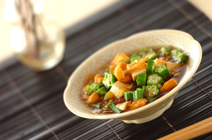 オクラナメコ春雨