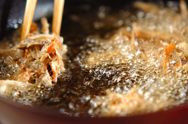 きんぴらゴボウのかき揚げ丼の作り方の手順2