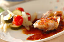 チキンソテー・ショウガソース