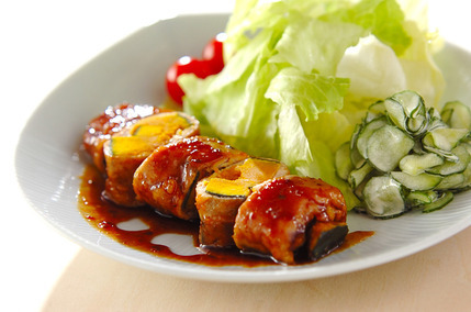 カボチャのユズ照り焼き