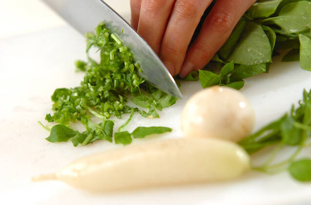 卵入り七草粥（七草がゆ）の作り方の手順2