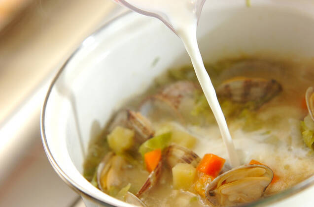 アサリのチャウダーの作り方の手順7