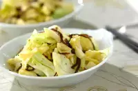 レンジキャベツ昆布和え