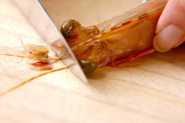 有頭エビの甘煮の作り方の手順1