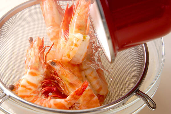 有頭エビの甘煮の作り方の手順2