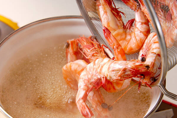 有頭エビの甘煮の作り方の手順3