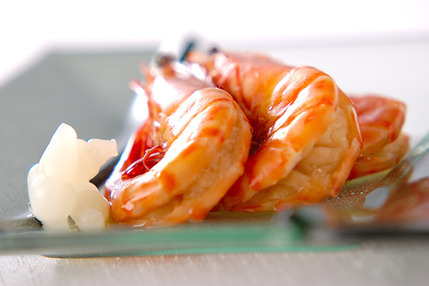 有頭エビの甘煮