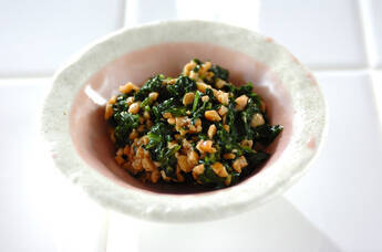 ホウレン草の納豆和え