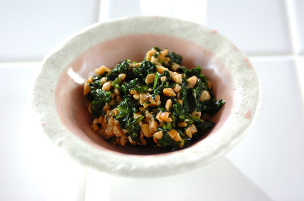 ホウレン草の納豆和え