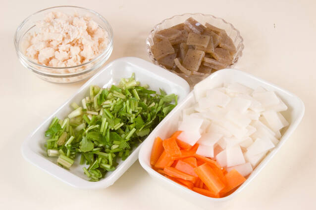 あっさり野菜の粕汁の作り方の手順1