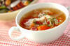 トマトのふんわり卵白スープの作り方の手順