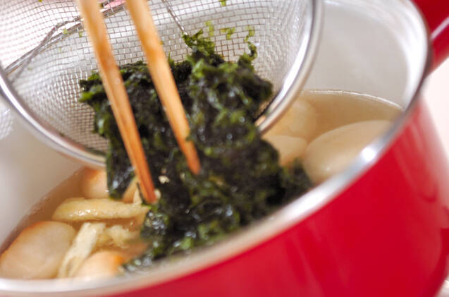 麩のみそ汁の作り方の手順5