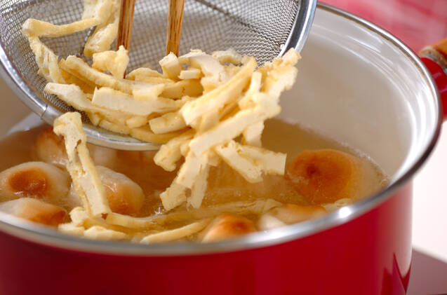 麩のみそ汁の作り方の手順4