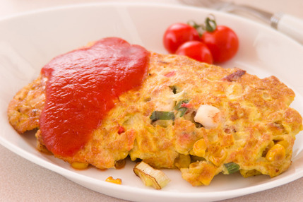 タコのふわふわオムレツ