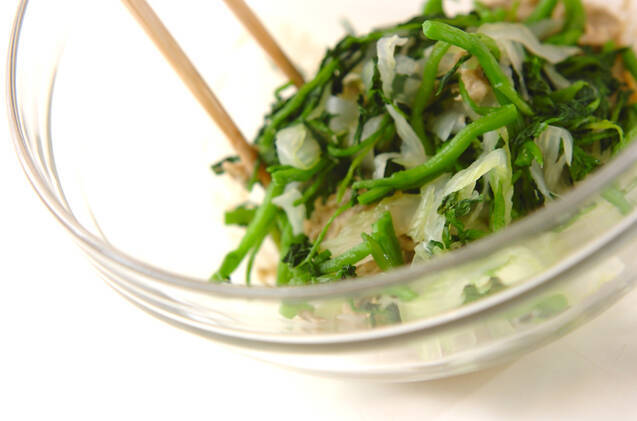 クレソンのワサビ和えの作り方の手順4