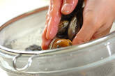 アサリの中華蒸しの下準備1