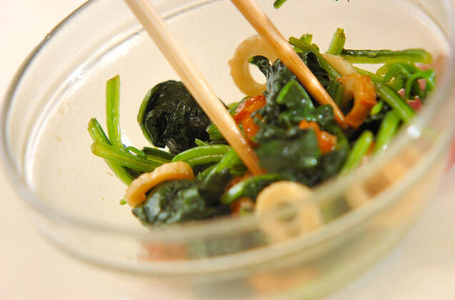 ホウレン草とちくわの和え物の作り方の手順3