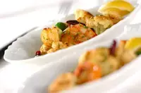 カリフラワーとエビのペペロンチーノ