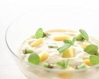 ミルクプリン・マンゴーソース