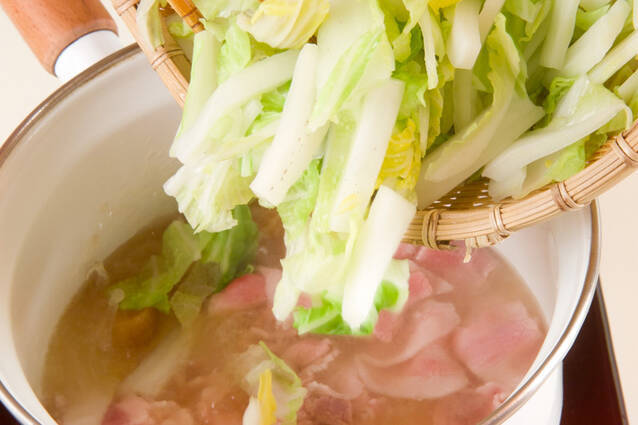 白菜の干し貝柱風味煮の作り方の手順6