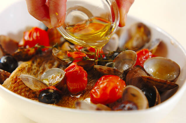 鯛のアクアパッツァの作り方の手順7